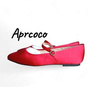 Aprcoco Women's Size 10 Red Mary Jane Flats